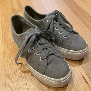 Grey Superga platform sneakers. Size 7 women’s